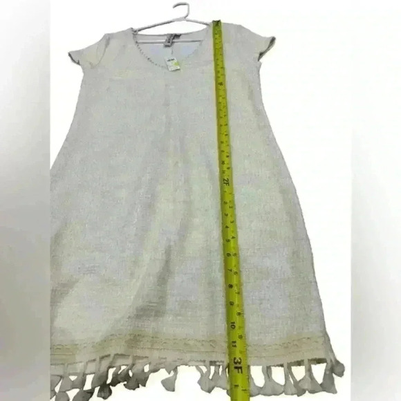 NWT Anthropologie Dolan Tassel Tunic Dress Left Coast Collection Cream M - Picture 8 of 9